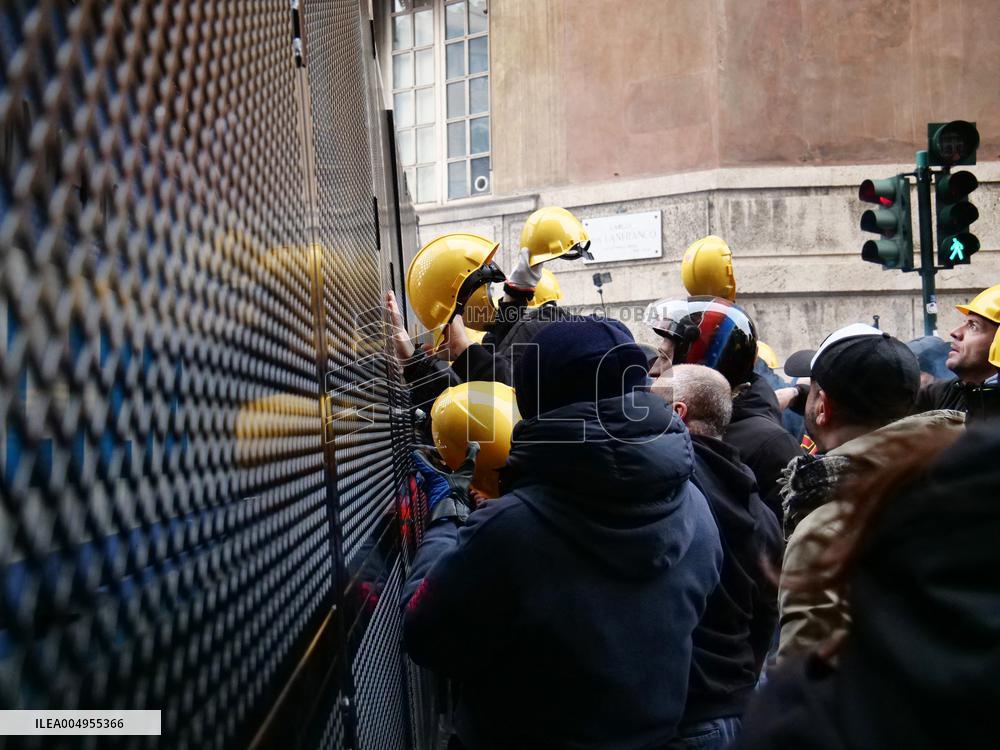 Former Ilva Workers Protest - Genoa