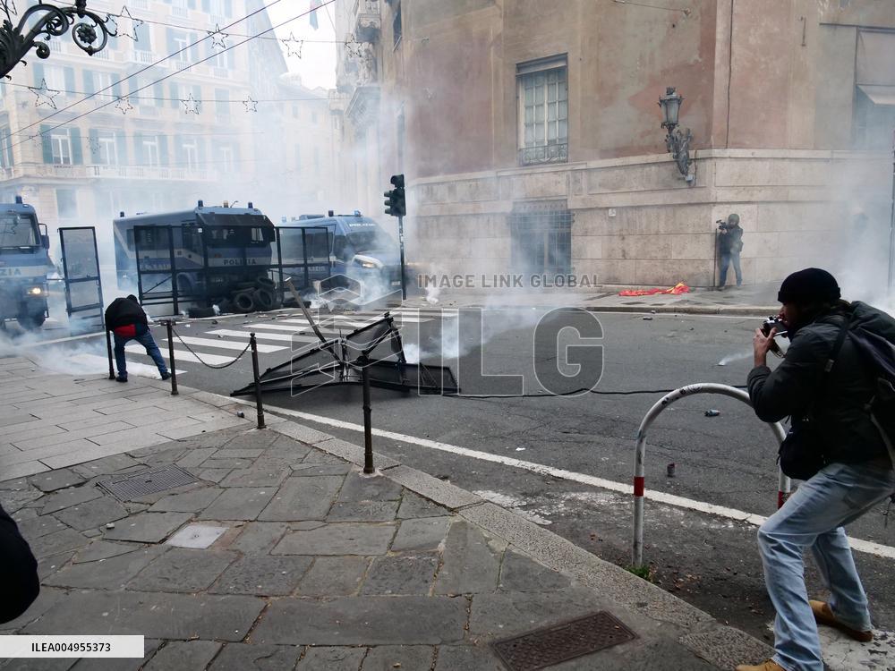 Former Ilva Workers Protest - Genoa