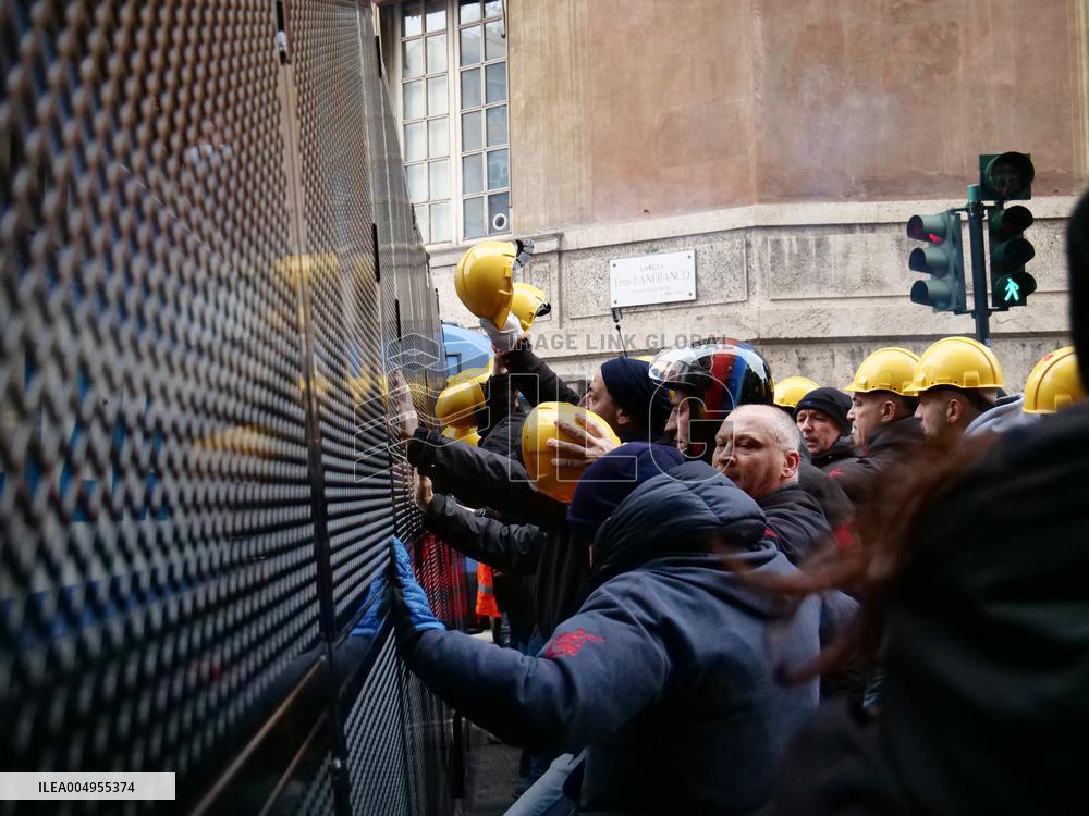 Former Ilva Workers Protest - Genoa