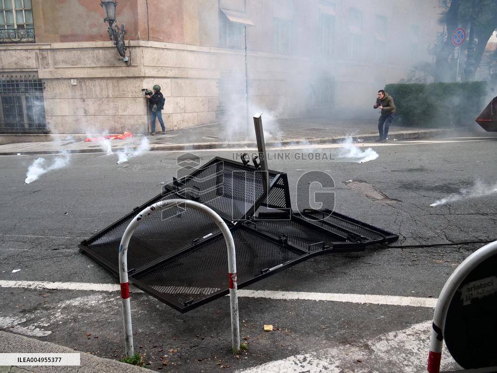 Former Ilva Workers Protest - Genoa