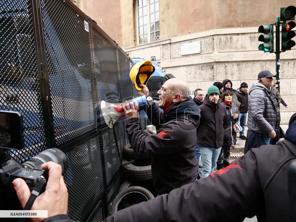 Former Ilva Workers Protest - Genoa