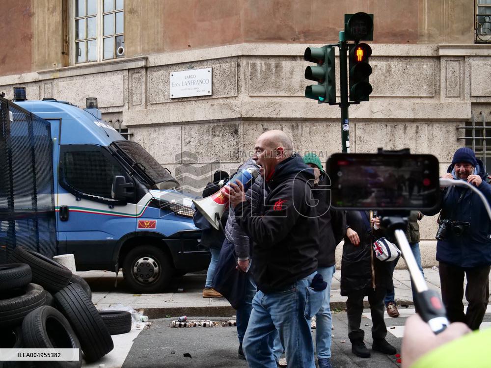 Former Ilva Workers Protest - Genoa