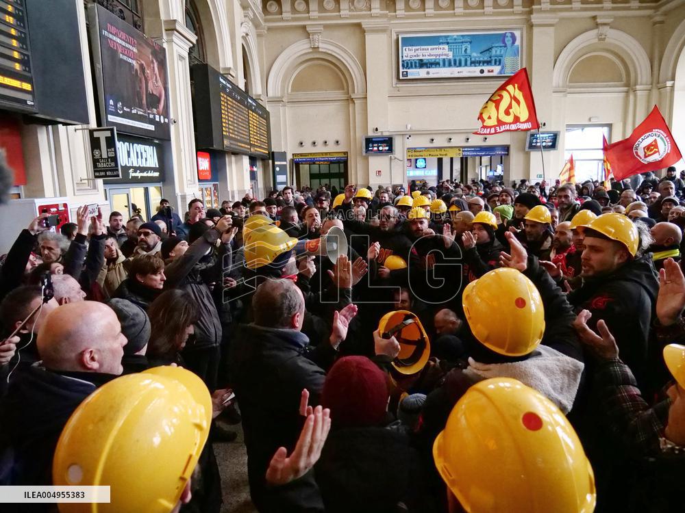 Former Ilva Workers Protest - Genoa
