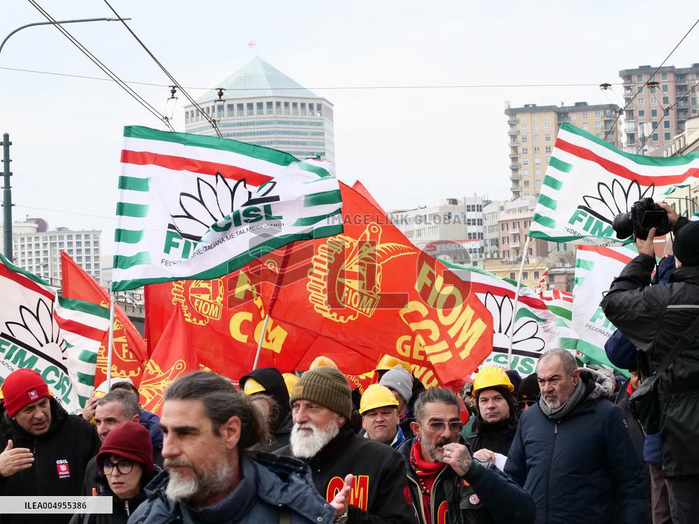 Former Ilva Workers Protest - Genoa