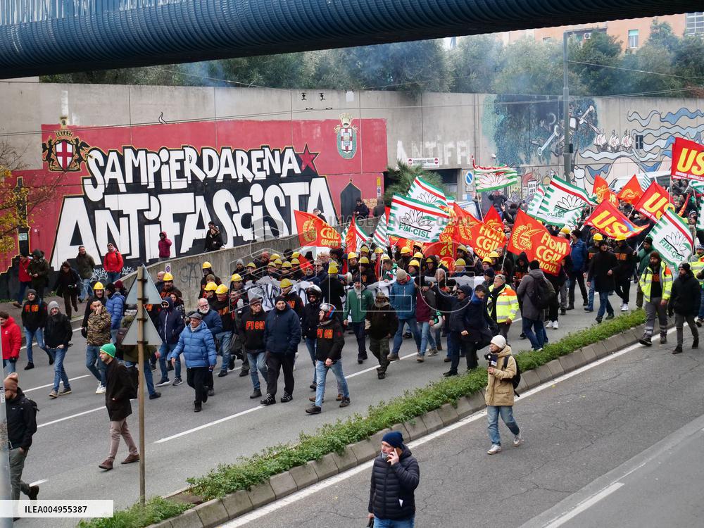 Former Ilva Workers Protest - Genoa