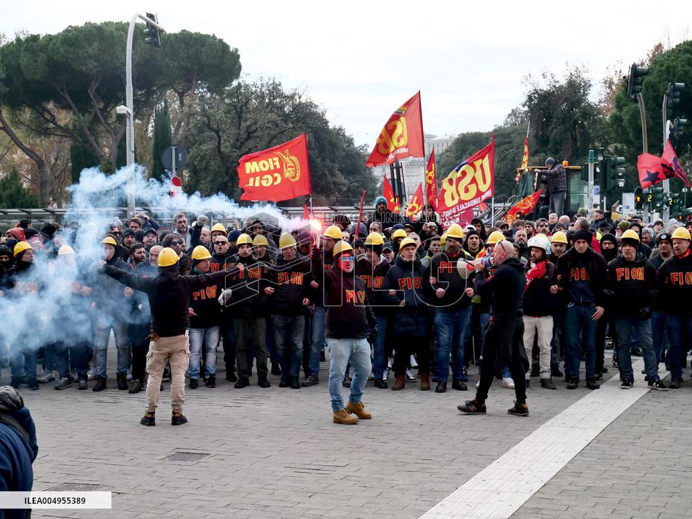 Former Ilva Workers Protest - Genoa