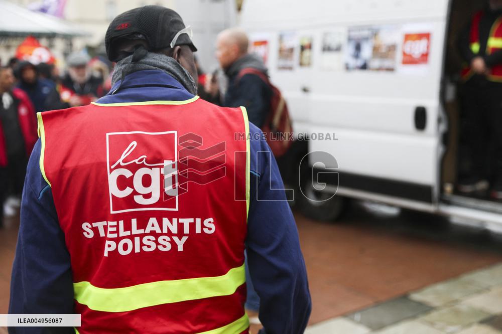 Stellantis Protest - Poissy