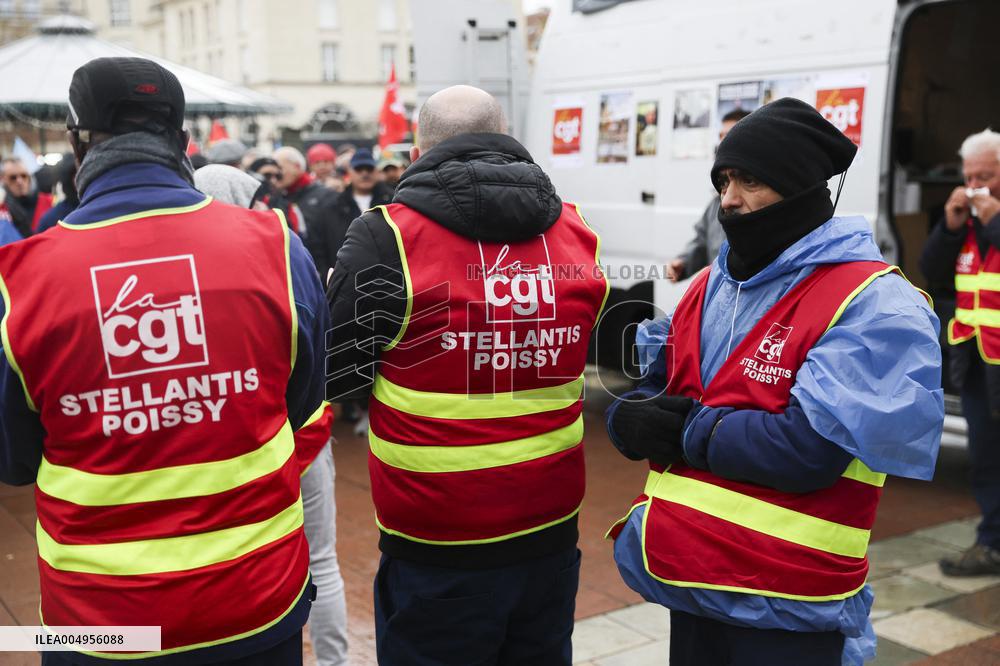Stellantis Protest - Poissy