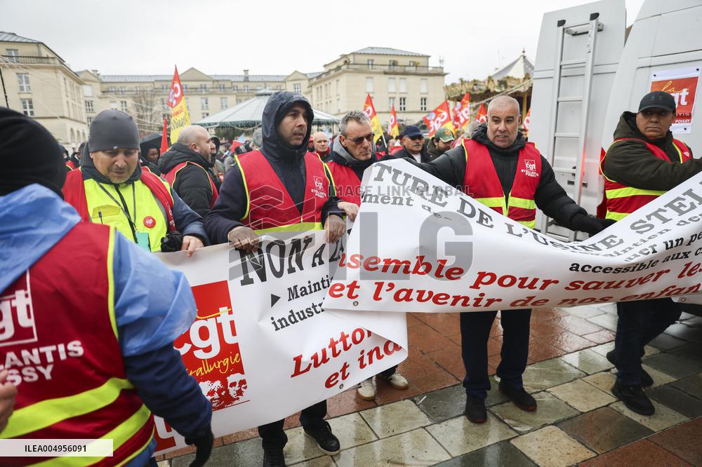Stellantis Protest - Poissy