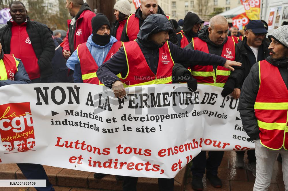 Stellantis Protest - Poissy