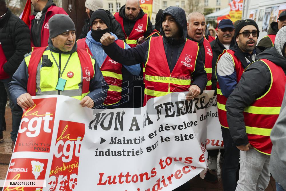 Stellantis Protest - Poissy