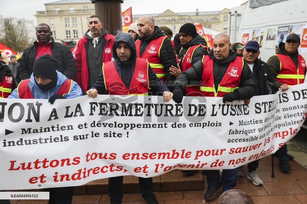 Stellantis Protest - Poissy