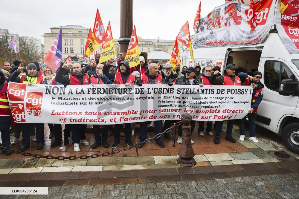 Stellantis Protest - Poissy
