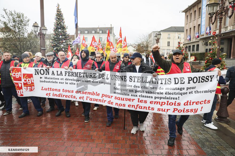Stellantis Protest - Poissy