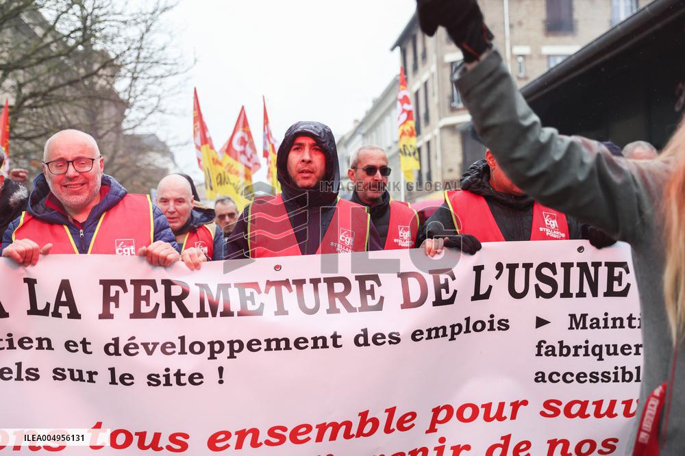 Stellantis Protest - Poissy