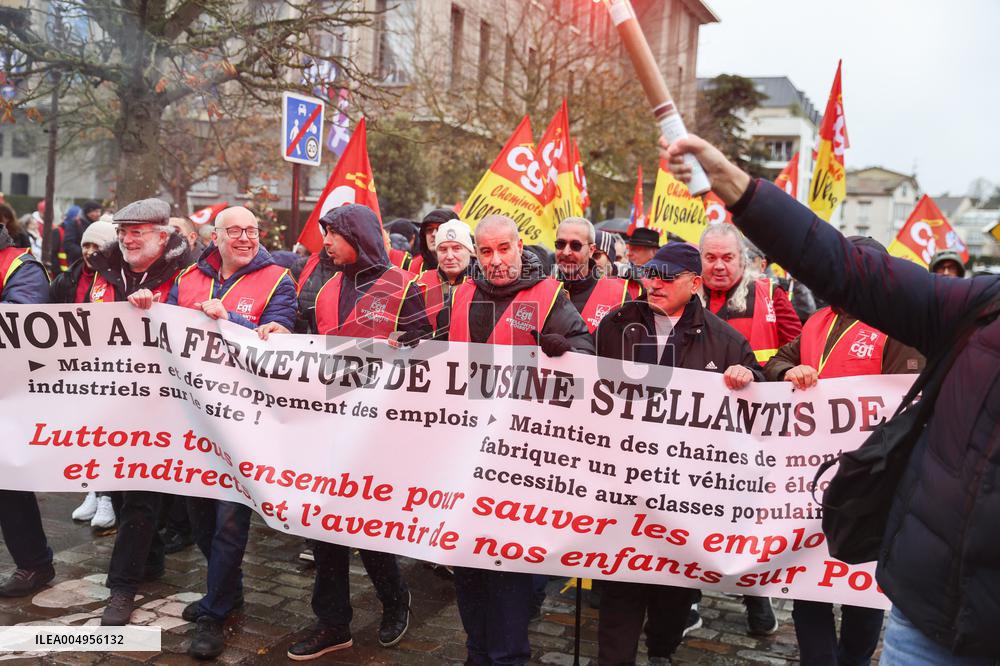 Stellantis Protest - Poissy