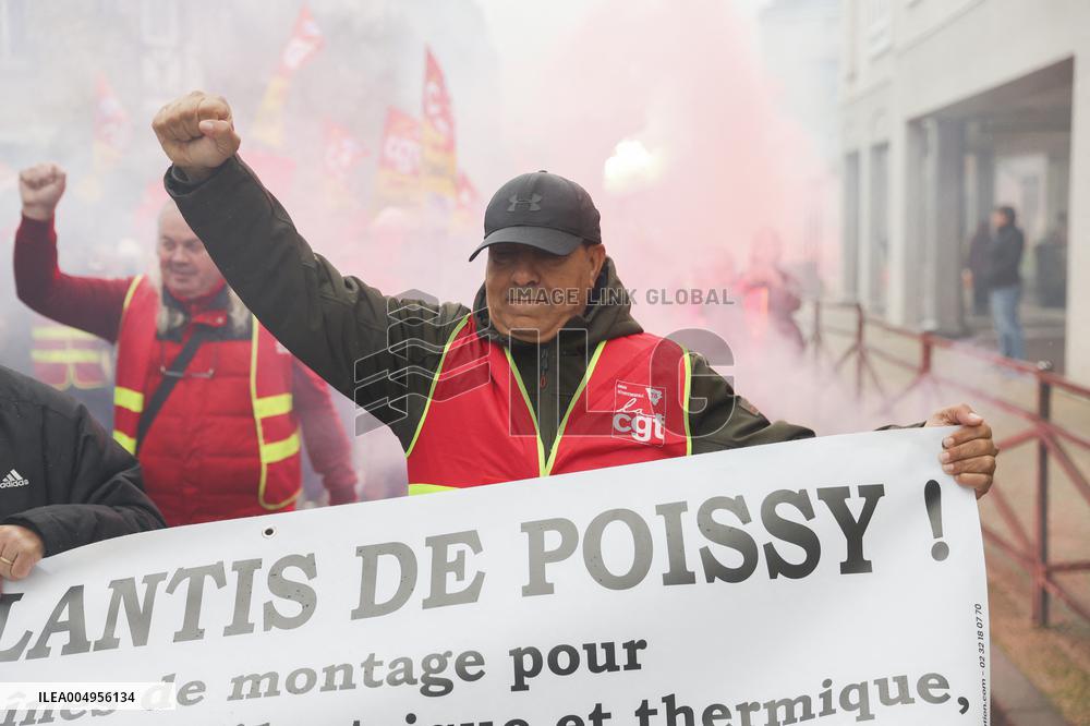 Stellantis Protest - Poissy