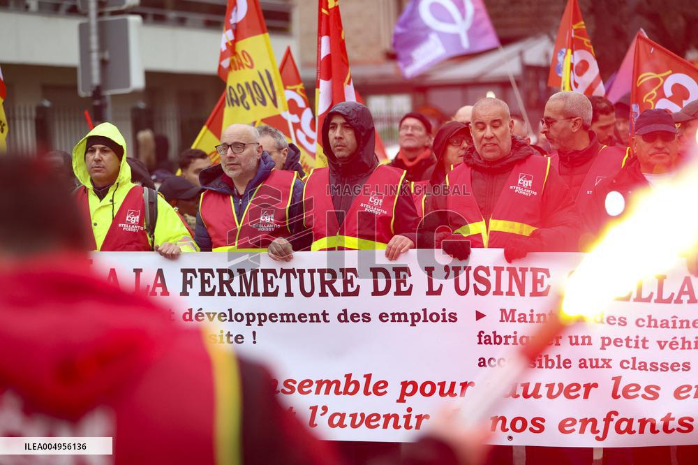 Stellantis Protest - Poissy