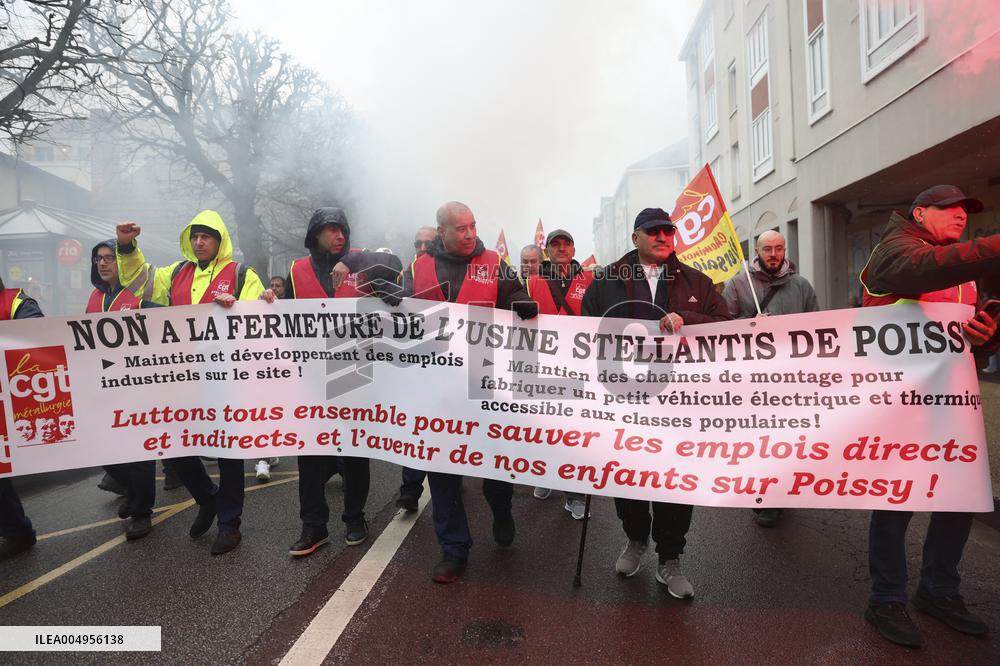Stellantis Protest - Poissy