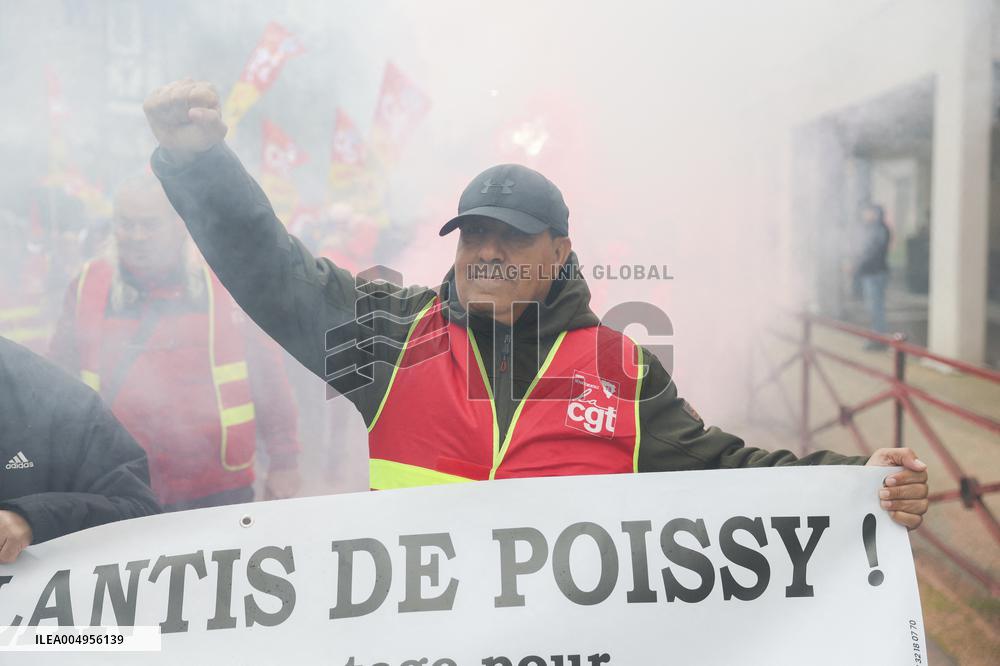 Stellantis Protest - Poissy