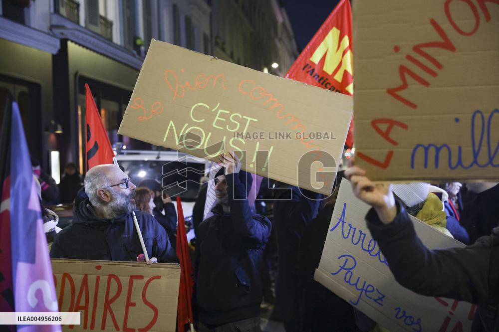 Protest Against Sterin Event La Nuit Du Bien Commun - Paris