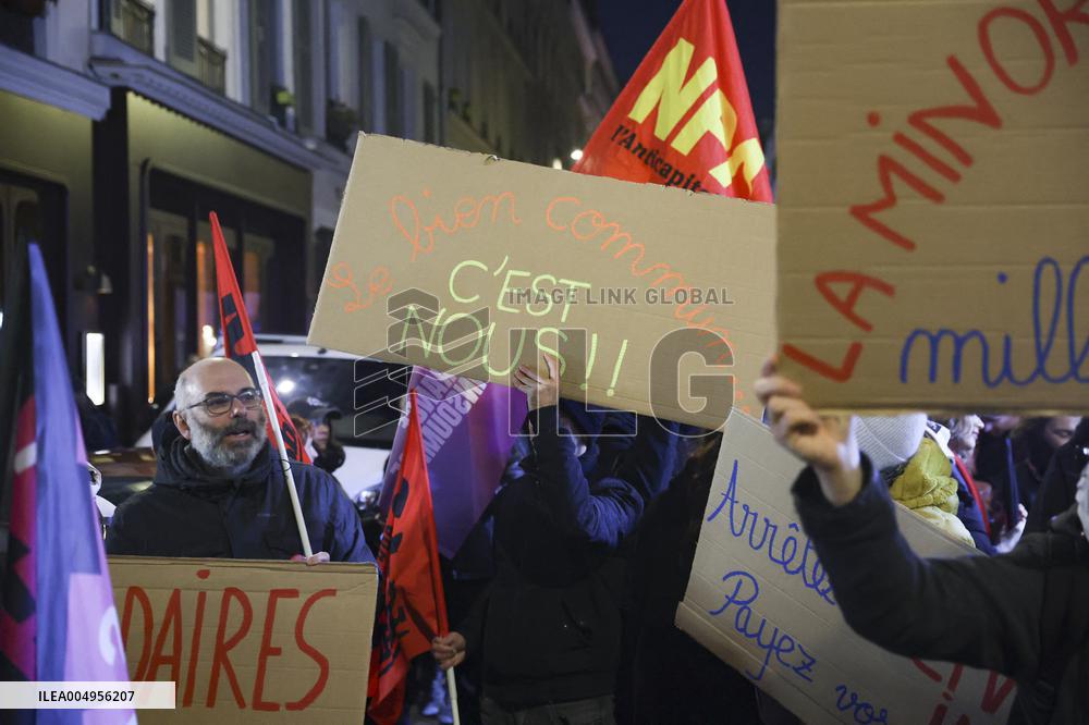 Protest Against Sterin Event La Nuit Du Bien Commun - Paris