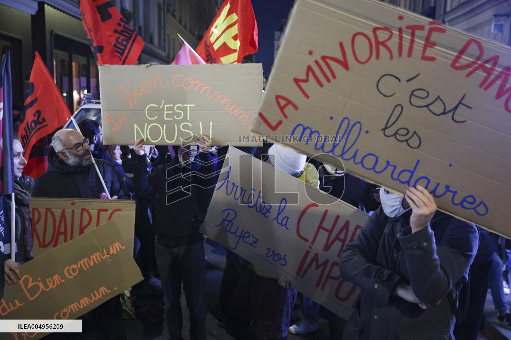 Protest Against Sterin Event La Nuit Du Bien Commun - Paris