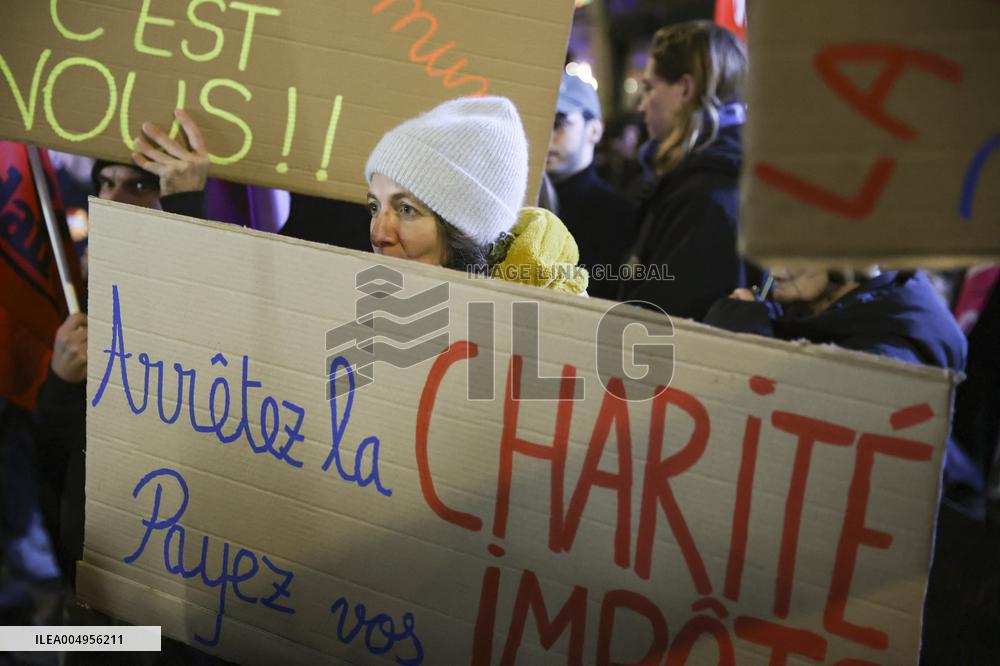 Protest Against Sterin Event La Nuit Du Bien Commun - Paris