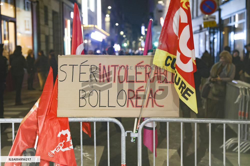 Protest Against Sterin Event La Nuit Du Bien Commun - Paris