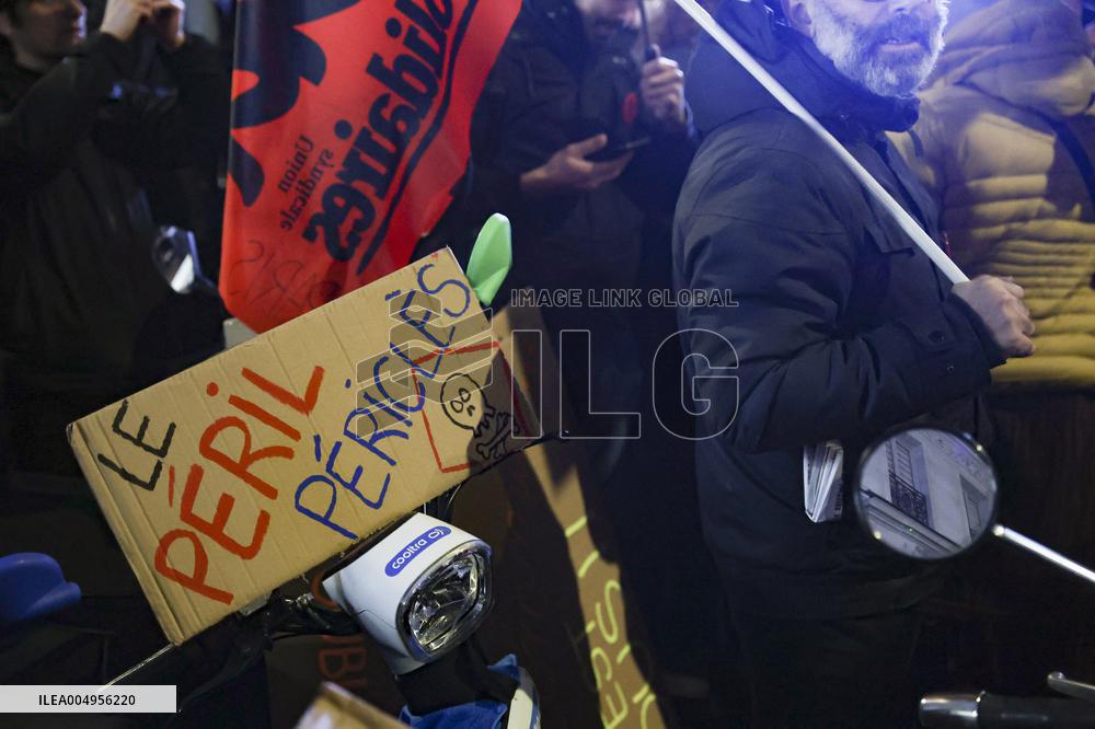 Protest Against Sterin Event La Nuit Du Bien Commun - Paris