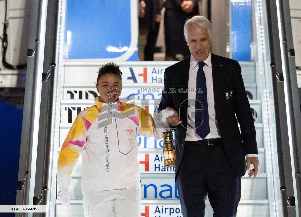 Olympic Flame for the 2026 Winter Games Arrived in Rome - Italy