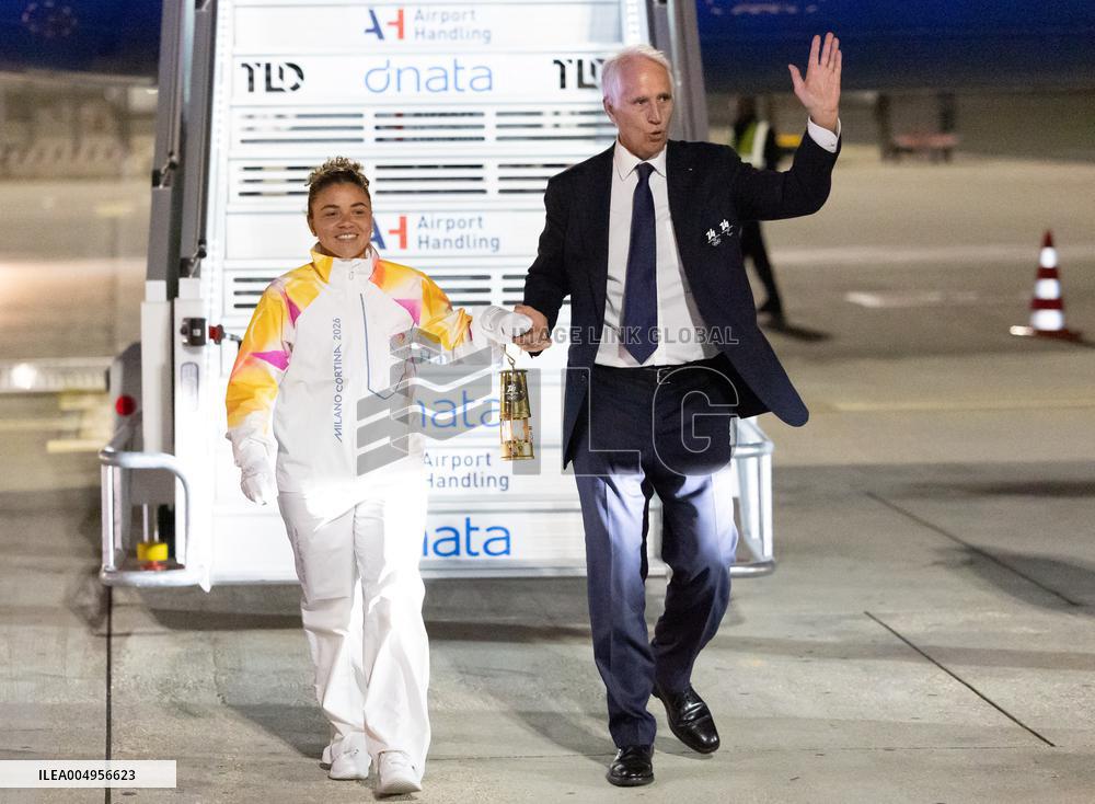 Olympic Flame for the 2026 Winter Games Arrived in Rome - Italy