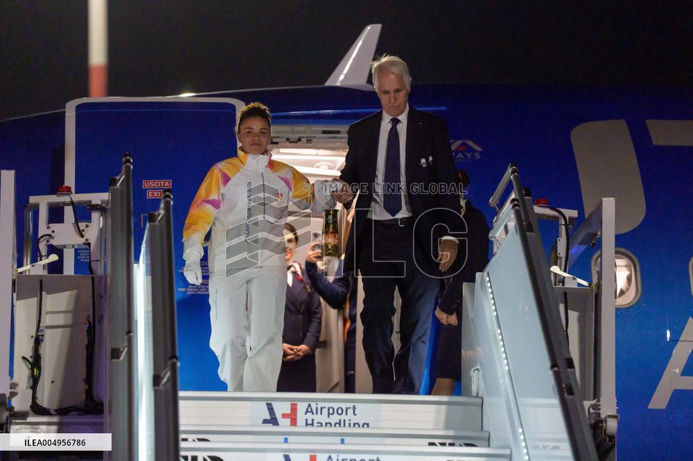 Olympic Flame for the 2026 Winter Games Arrived in Rome - Italy