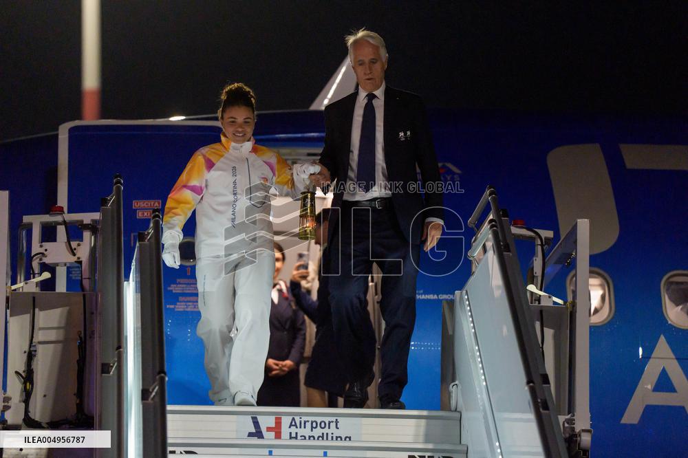 Olympic Flame for the 2026 Winter Games Arrived in Rome - Italy