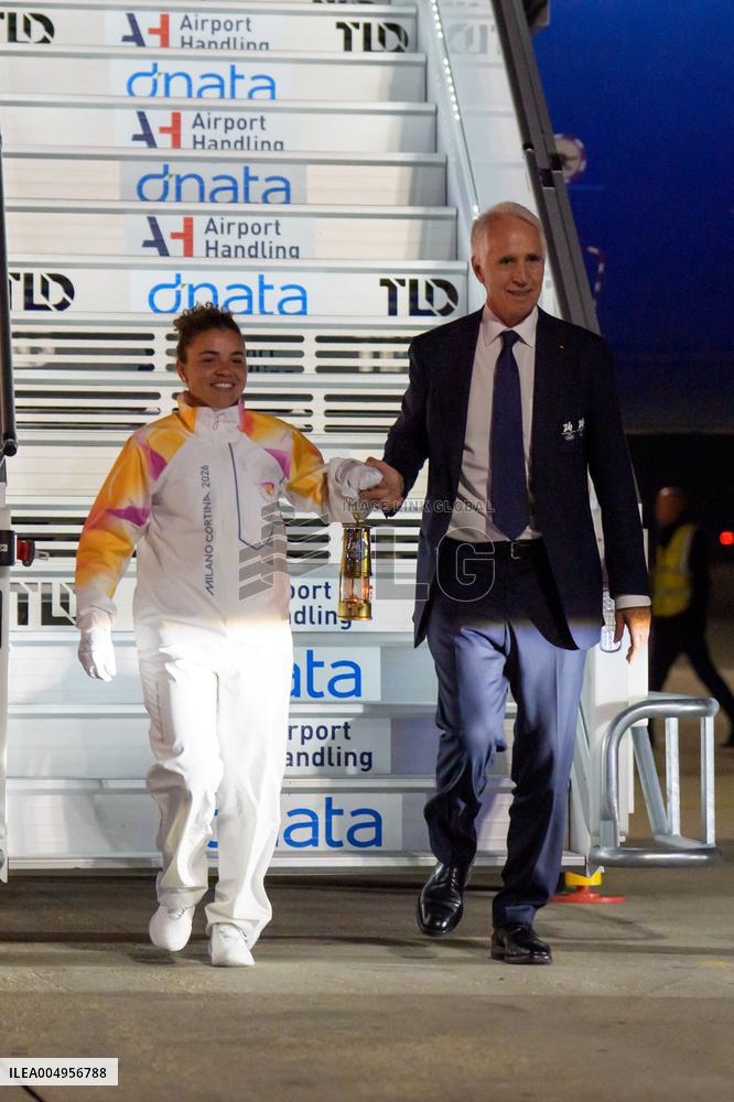 Olympic Flame for the 2026 Winter Games Arrived in Rome - Italy