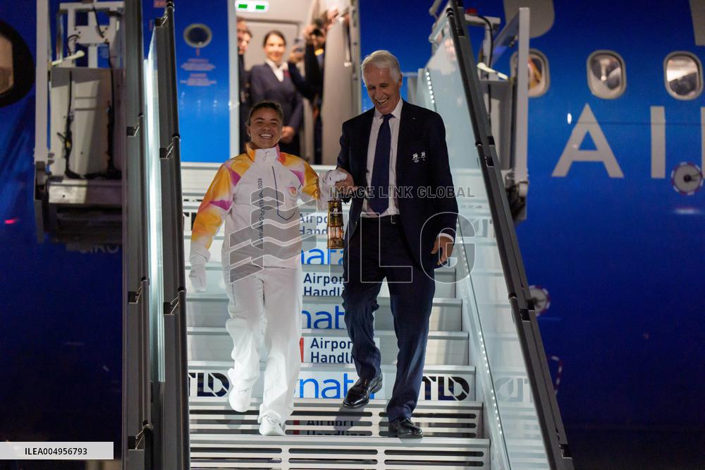 Olympic Flame for the 2026 Winter Games Arrived in Rome - Italy