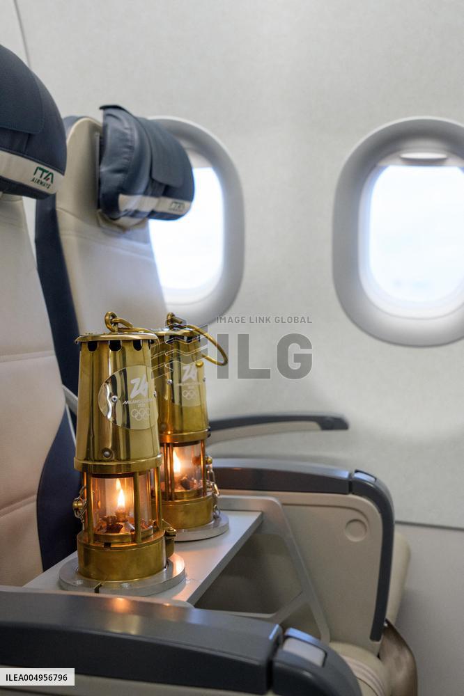 Olympic Flame for the 2026 Winter Games Arrived in Rome - Italy