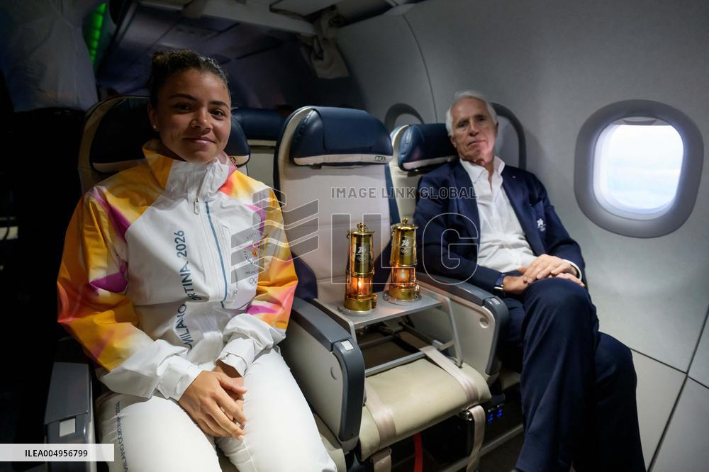 Olympic Flame for the 2026 Winter Games Arrived in Rome - Italy