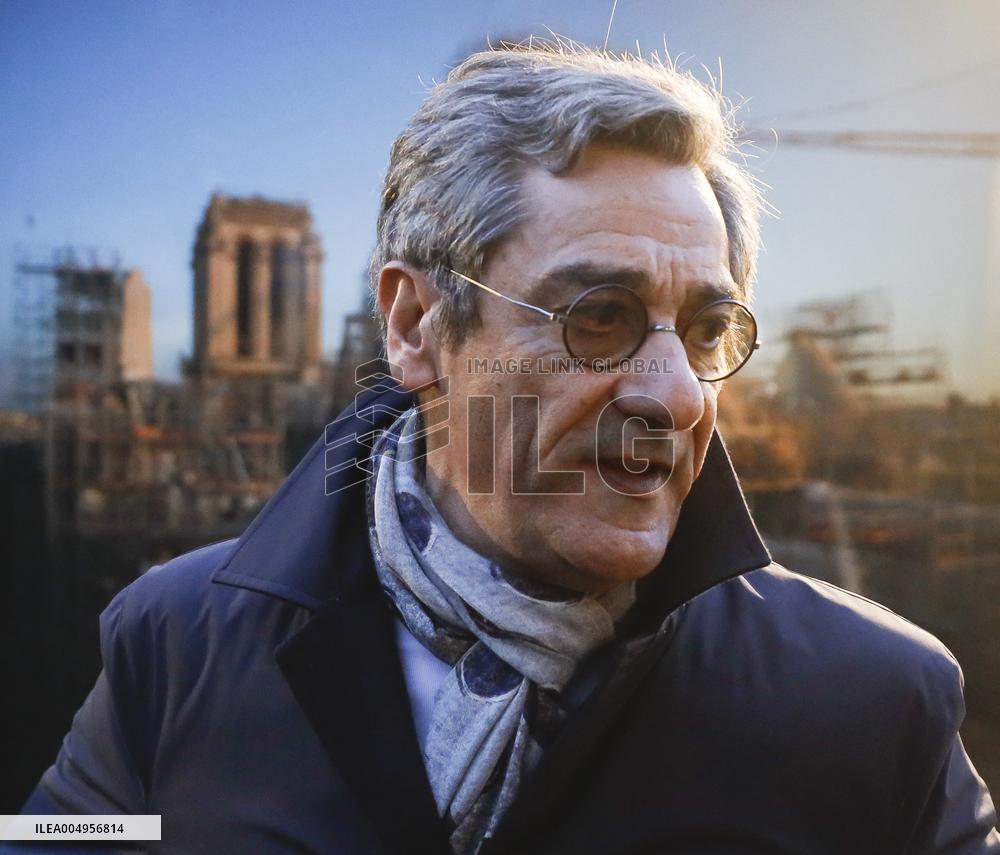 Serge Papin Visits Notre-Dame de Paris Cathedral - Paris