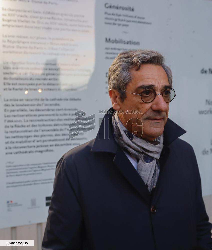 Serge Papin Visits Notre-Dame de Paris Cathedral - Paris