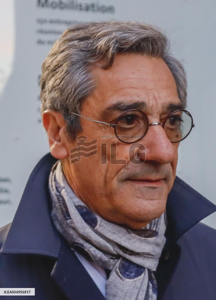 Serge Papin Visits Notre-Dame de Paris Cathedral - Paris