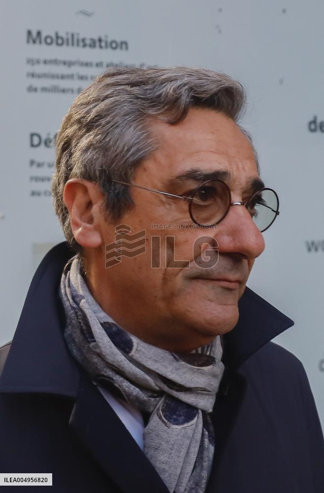 Serge Papin Visits Notre-Dame de Paris Cathedral - Paris