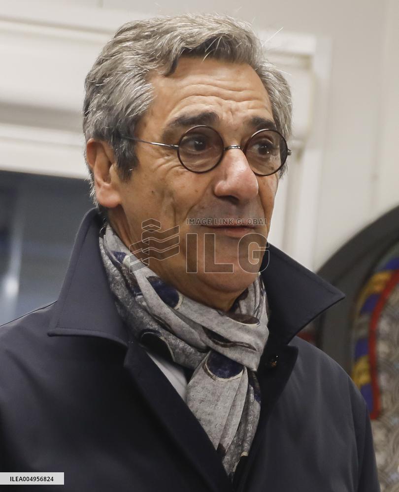 Serge Papin Visits Notre-Dame de Paris Cathedral - Paris