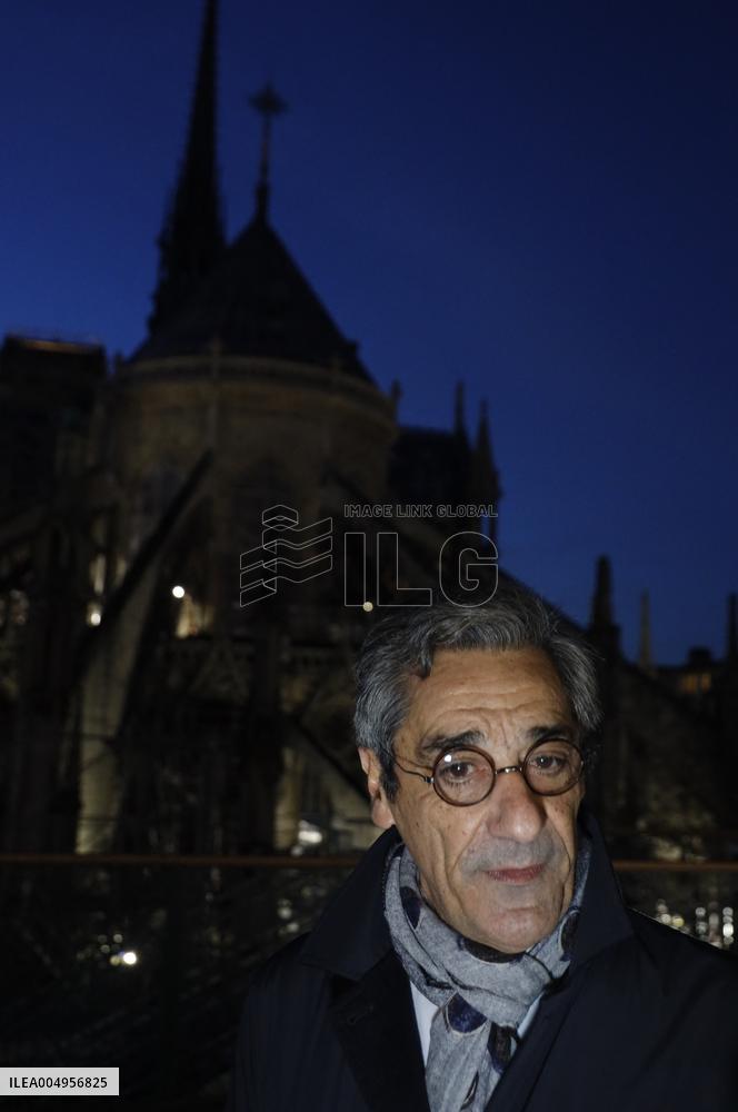 Serge Papin Visits Notre-Dame de Paris Cathedral - Paris