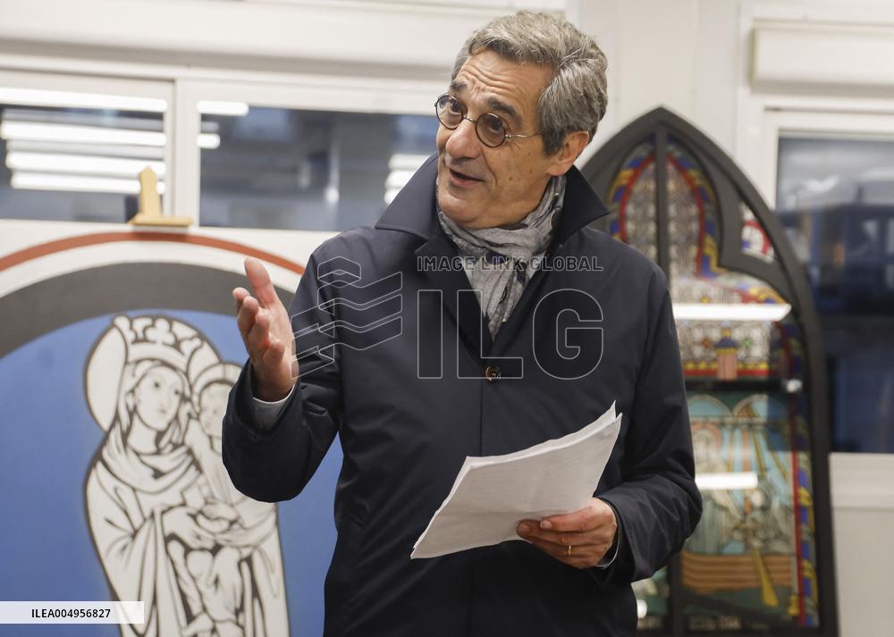 Serge Papin Visits Notre-Dame de Paris Cathedral - Paris
