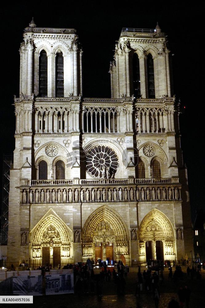 Serge Papin Visits Notre-Dame de Paris Cathedral - Paris