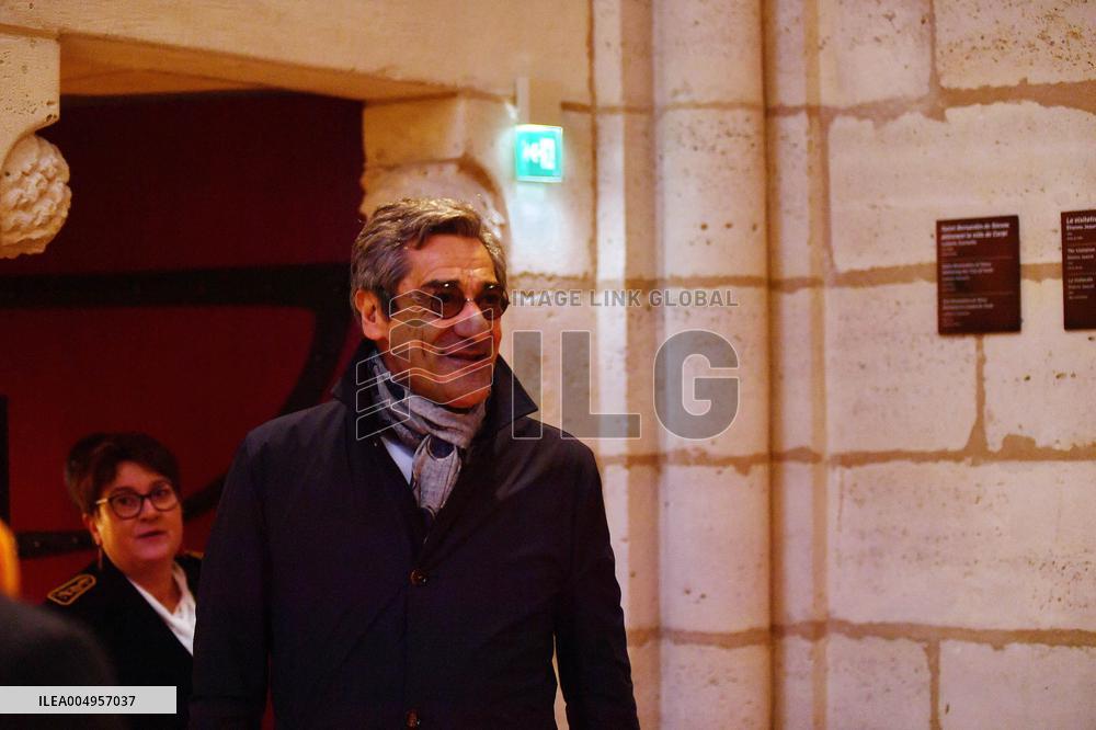 Serge Papin Visits Notre-Dame de Paris Cathedral - Paris