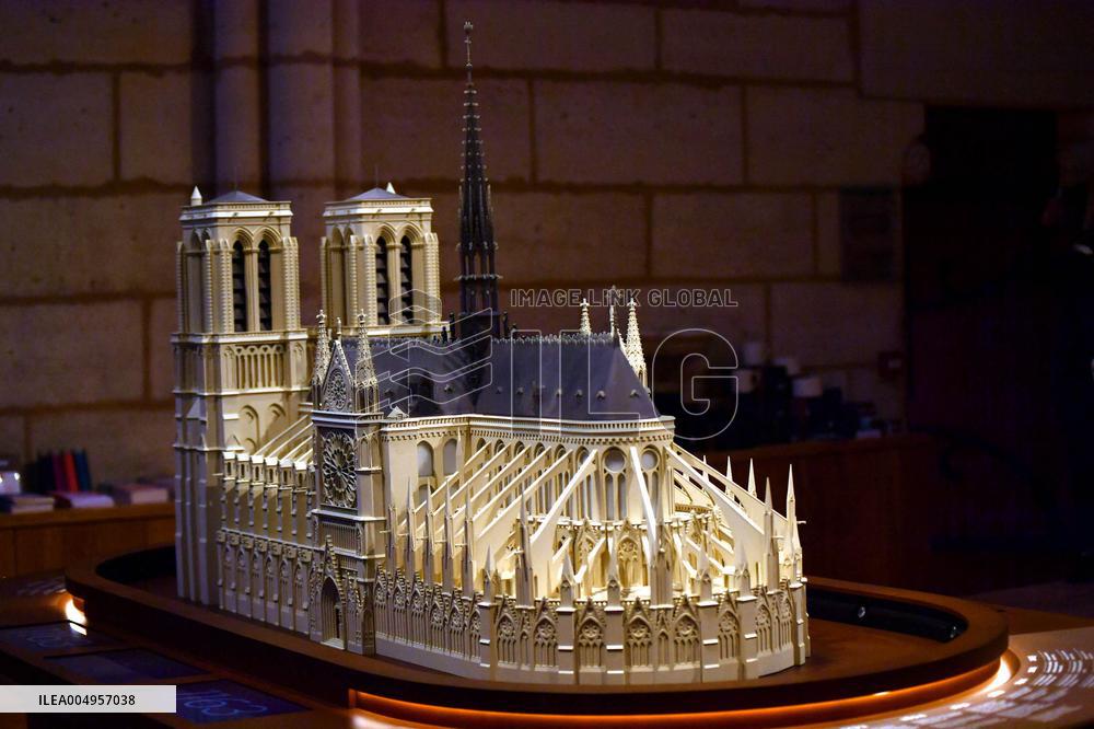 Serge Papin Visits Notre-Dame de Paris Cathedral - Paris