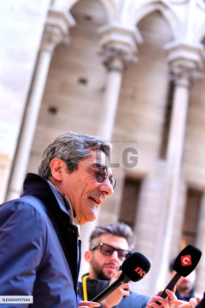 Serge Papin Visits Notre-Dame de Paris Cathedral - Paris