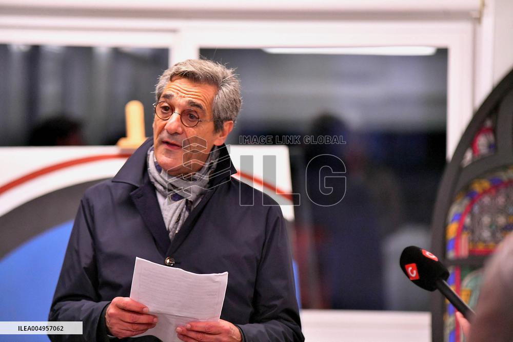 Serge Papin Visits Notre-Dame de Paris Cathedral - Paris